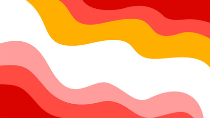 Sticker - Abstract wavy Background. red and orange background. abstract red and orange color wallpaper for desktop. Abstract curvy orange background.