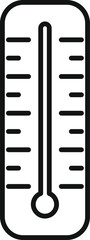 Poster - simple thermometer icon with scale showing increasing temperature