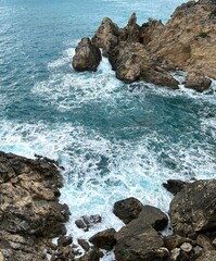 rocks and sea