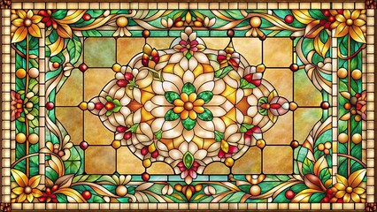 Wall Mural - Artistic stained glass background combining traditional and contemporary designs , stained glass, art, colorful, pattern