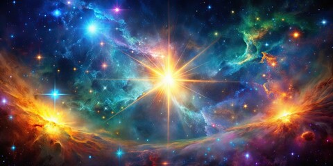 Wall Mural - beautiful image of a vibrant star galaxy with colorful nebulas and shining stars, star, galaxy, cosm