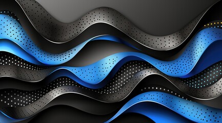 Sticker - abstract background with waves