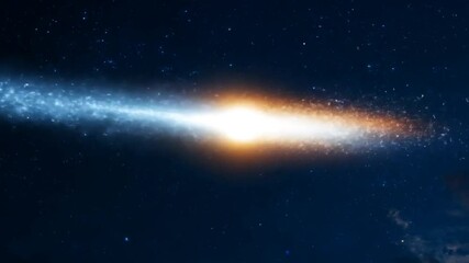 Wall Mural - brilliant comet streaking across the starry night sky