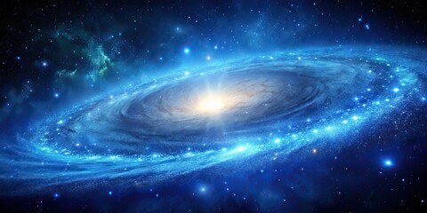Wall Mural - blue galaxy with stunning background of stars, galaxy, blue, stars, space, universe, celestial, cosm