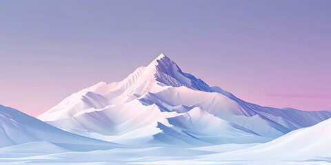 Poster - Snowy mountains at dawn