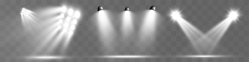 Aufkleber - Realistic spotlights for lighting.Equipment for illumination.	
