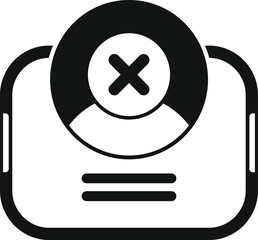 Poster - Smartphone is showing user account being blocked, concept for account suspension or access denied