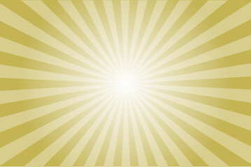 Aufkleber - Vegas gold yellow sun ray vector background. Radial beam sunrise or sunset light retro design illustration. Light sunburst glowing background.