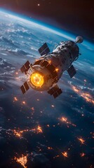 Poster - Communication Satellite Launching into Orbit for Global Connectivity and Advanced Technology Concept