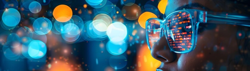 Poster - Smart Glasses Integrating Digital Information Into Real World View for Hands Free Communication and Advanced Technology Concept