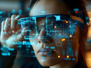 Poster - Smart Glasses Projecting Augmented Reality Overlays for Seamless Communication and Interaction with Virtual Elements