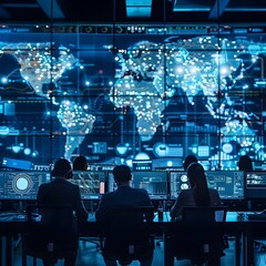 Poster - High Tech Control Room Coordinating Global with Advanced Communication Systems