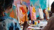 © Plaifah - An art therapy session with patients painting and drawing to express emotions and thoughts.