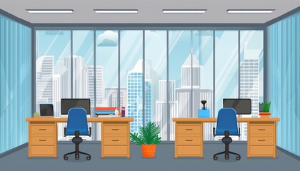 corporate workspace illustration generative AI