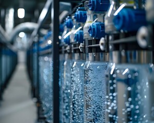Poster - Advanced Water Purification Plant with Automated Monitoring for Clean Water Supply