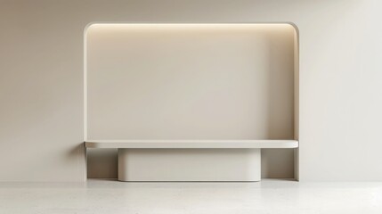 Poster - A sleek, modern blank booth system with clean lines and a minimalist design, set against a neutral background for a sophisticated look.