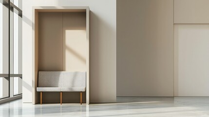 Aufkleber - A sleek, modern blank booth system with clean lines and a minimalist design, set against a neutral background for a sophisticated look.