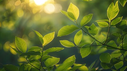Poster - Sunlight filtering through leaves in spring