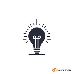 Poster - Lightbulb icon vector illustration. Lightbulb symbol isolated on white background.