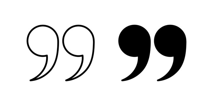 quote Icon set .Symbol isolated white background. vector illustration. color editable.