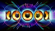 © bluebackimage - Disco club party audio speaker CG 3D illustration