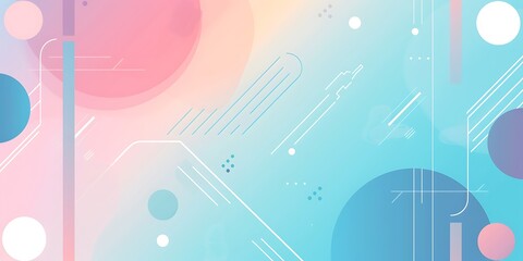 Poster - A flat vector background with gradient, featuring rounded and curved shapes,geometric patterns,This graphic is designed as part of digital marketing materials 