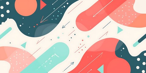 Wall Mural - A flat vector background with gradient, featuring rounded and curved shapes,geometric patterns,This graphic is designed as part of digital marketing materials