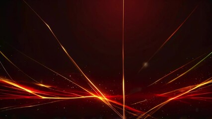 Wall Mural - Randomly appearing and disappearing short golden lines that create a sparkling highlight effect on a dark red background, enhancing the luxurious feel, 4K wallpaper animation video