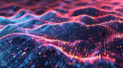 Poster - Cyber ​​big data flow connecting network lines