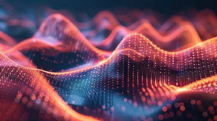 Poster - Cyber ​​big data flow connecting network lines