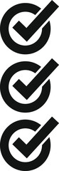 Sticker - Black and white check mark icons showing completion of a to do list