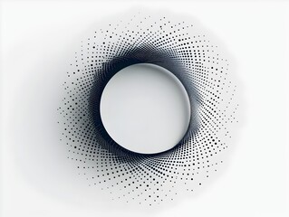 Poster - Minimalist Geometric Circle Frame with Dotted Pattern for Contemporary Design