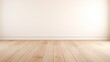 © Voilla - Empty room with wooden floor and white wall.