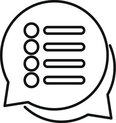 Poster - Speech bubble containing a checklist, symbolizing the concept of task management and communication