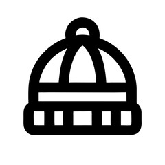 Sticker - Christmas Beanie Line Icon 