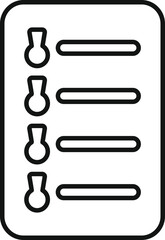 Poster - Simple line icon of a checklist, symbolizing task completion and productivity