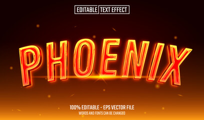 Canvas Print - phoenix editable text effect