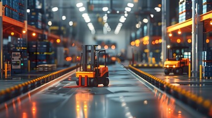 Poster - Aerial View of a Modern Automated Logistics Warehouse with Efficient Inventory Management