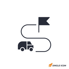 Poster - Delivery Route icon vector illustration. Delivery Route symbol isolated on white background