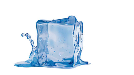 Poster - Ice cube on a transparent background
