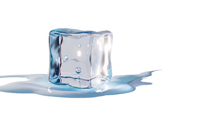 Poster - Ice cube on a transparent background