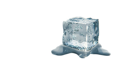 Poster - Ice cube on a transparent background