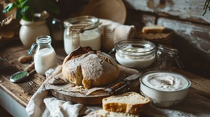 Sticker - Freshly Baked Artisan Bread Rustic Kitchen