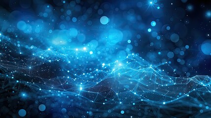 Poster - Technology Particle Abstract Background