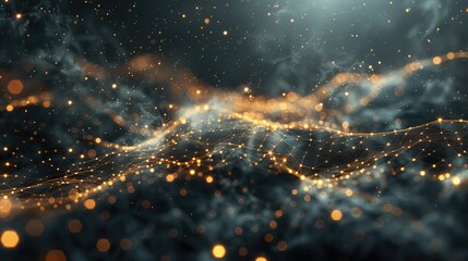 Poster - Technology Particle Abstract Background