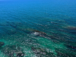 Sea beautiful seascape blue turquoise surface 