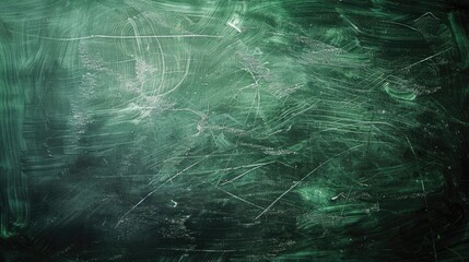 Leinwandbilder - Chalkboard smeared with green chalk essence