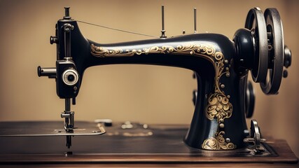 Wall Mural - a vintage sewing machine