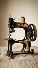 Wall Mural - a vintage sewing machine