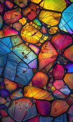 Poster - Beautiful abstract image of colorful shapes and patterns. AI.